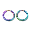 Ion Plating(IP) Titanium Alloy Huggie Hoop Earrings for Women EJEW-A100-01D-RC-1