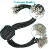 36Pcs Black Waxed Cord Necklace Making NCOR-FS0001-05P-2