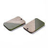 Opaque Resin & Walnut Wood Pendants RESI-T035-38F-3
