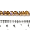 Electroplate Transparent Glass Beads Strands EGLA-A035-T6mm-L04-4