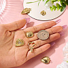6Pcs 6 Styles Brass Pendants KK-TA0002-23-7