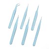 Tarnish Resistant 201 Stainless Steel Beading Tweezers Sets TOOL-F006-11C-1
