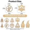 20Pcs 10 Styles Christmas Theme Undyed Wood Big Pendants WOOD-YW0001-25-2