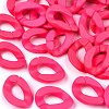 Opaque Spray Painted Acrylic Linking Rings X-OACR-R249-03B-2