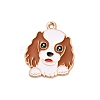 Animal Puppy Alloy Enamel Pendants FIND-V001-03G-04-1