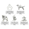 25Pcs 5 Style Tibetan Style Puppy Pendants TIBEP-YW0001-54-3