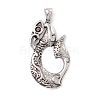 Tibetan Style 304 Stainless Steel Pendants STAS-P305-27AS-1