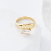 304 Stainless Steel Glass Finger Rings LS-MD8256-2-2