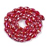 Opaque Solid Color Electroplate Glass Beads Strands EGLA-N013-P10mm-B07-2