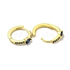 Brass Micro Pave Cubic Zirconia Hoop Earring EJEW-C088-24G-02-2