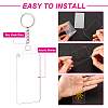 BENECREAT DIY Transparent Acrylic Keychain Clasps Making Kits DIY-BC0001-67-4