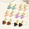 Brass Enamel Dangle Hoop Earrings for Women KK-CBA760A-06G-1