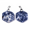 Natural Blue Spot Jasper Pendants G-T131-27C-2