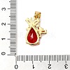 Rack Plating Brass Micro Pave Cubic Zirconia Pendants KK-P241-18G-04-3