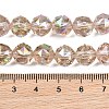 Transparent Electroplate Glass Beads Strands EGLA-N002-34C-B08-3