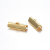 304 Stainless Steel Ribbon Crimp Ends X-STAS-P210-35G-1