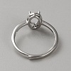 Sterling Silver Open Cuff Ring Findings STER-WH0061-21B-2