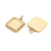Ion Plating(IP) 304 Stainless Steel Pendant Cabochon Settings X-STAS-S116-250G-2