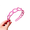 Plastic Curb Chains Shape Hair Bands OHAR-PW0003-188I-1
