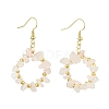 Natural Rose Quartz Dangle Earrings EJEW-JE06000-1