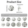 50Pcs 10 Styles Alloy Shank Buttons BUTT-CJ0001-09-2