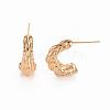 Brass Half Hoop Earrings KK-R117-026-NF-3
