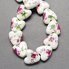 Handmade Printed Porcelain Beads PORC-Q152-11-1