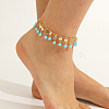 Beach Style Holiday Round Bead Tassel Anklets CJ4974-1
