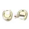 Brass Huggie Hoop Earrings EJEW-N011-41G-NF-3