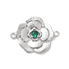 Brass Pave Glass Connector Charms KK-Z073-32P-04-1
