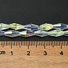 Transparent Electroplate Glass Beads Strands GLAA-K064-05A-AB03-4