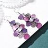 430 Stainless Steel Heart Dangle Earrings EJEW-A137-09P-01-1
