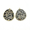 Natural Dalmatian Jasper Pendants G-E526-09E-1