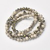 Electroplate Opaque Glass Beads Strands X-EGLA-A034-P6mm-S17-2