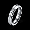 Valentine's Day Gifts Titanium Steel Cubic Zirconia Couple Rings For Women RJEW-BB16445-9P-2
