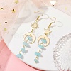 Moon & Sun & Star Brass Asymmetrical Earrings EJEW-JE05461-05-2
