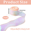 5 Rolls Flat Rainbow Color Organza Ribbon OCOR-CY0003-29B-2