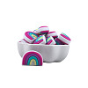 Rainbow Food Grade Eco-Friendly Silicone Beads FIND-SZC0013-311-1