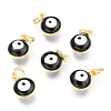 Brass Enamel Charms KK-B024-02G-D-1