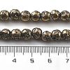Electroplated Natural Lava Rock Beads Strands G-A251-B01-01J-4
