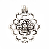 Alloy Locket Pendants X-PALLOY-S062-55AS-1