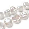 Natural Baroque Pearl Keshi Pearl Beads Strands PEAR-K004-33-6