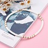 Natural White Shell Beaded Necklaces NJEW-JN03324-4