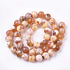 Natural Fire Crackle Agate Beads Strands G-S346-8mm-22-2