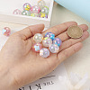 16Pcs 8 Styles UV Plating Rainbow Iridescent Acrylic Beads PACR-TA0001-07-13