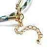 Polyester Cord Braided Necklace Makings MAK-L043-03G-19-3