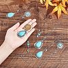 Tibetan Style Alloy with Synthetic Turquoise Wine Glass Charms AJEW-AB00023-3
