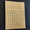 Self Adhesive Alloy Stickers LETT-PW0001-07B-G-1