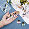 16Pcs 4 Colors Bees Food Grade Eco-Friendly Silicone Focal Beads SIL-DC0001-42-3
