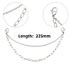 Iron Shoe Decoration Double Strand Paperclip & Cable Chain FIND-PH01455-2
